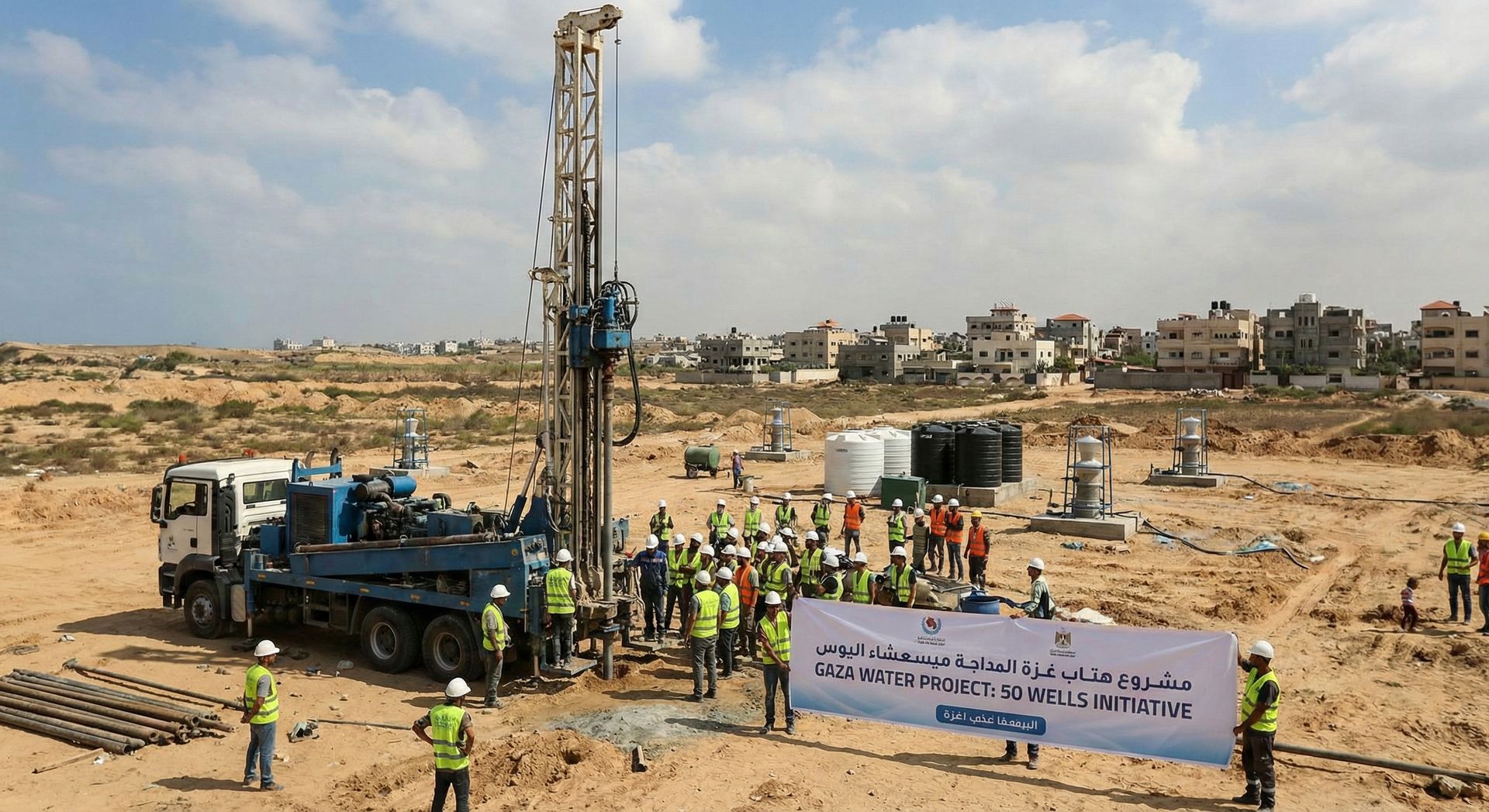 Drilling of 50 Water Wells in the Gaza Strip